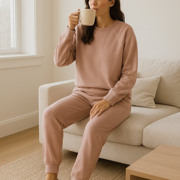 The Great. Slouchy Sweatshirt Pink Women’s Size 1 (Small) 100% Cotton - Picture 1 of 11